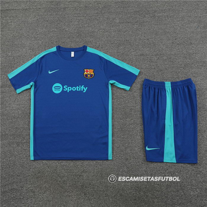 Chandal del Barcelona Manga Corta 23-24 Azul - Pantalon Corto